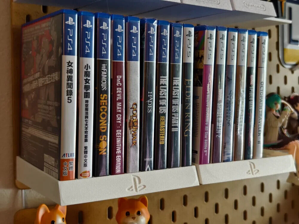 Playstation ps4/5 Game Holder Hooks mount for IKEA SKADIS pegboard for 9 games