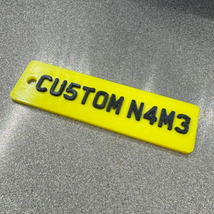 Custom UK Number Plate Keychain