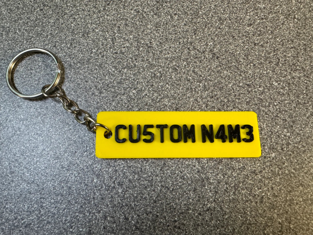 Custom UK Number Plate Keychain