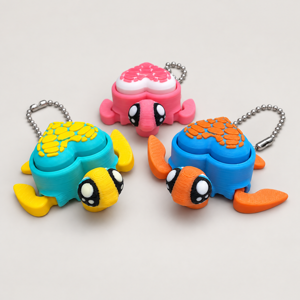 Clicky Turtles · Small — Blue & Orange
