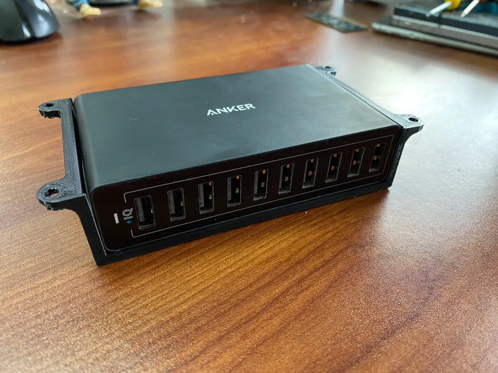 10 Port Anker Hub Under Desk Mount