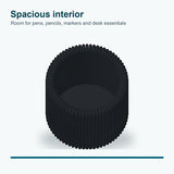 Beaded Rim Ribbed Pencil Holder – Modern Desk Organiser