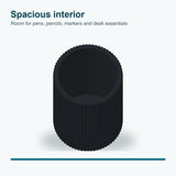 Fine Ribbed Pencil Holder – Modern Desk Organiser