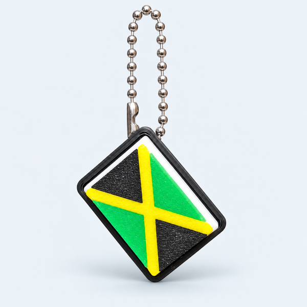 Clicky Flags – 3D Printed Fidget Keyring · Jamaica
