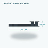 UniFi USW-Lite-8-PoE Switch & Power Brick Wall Mount