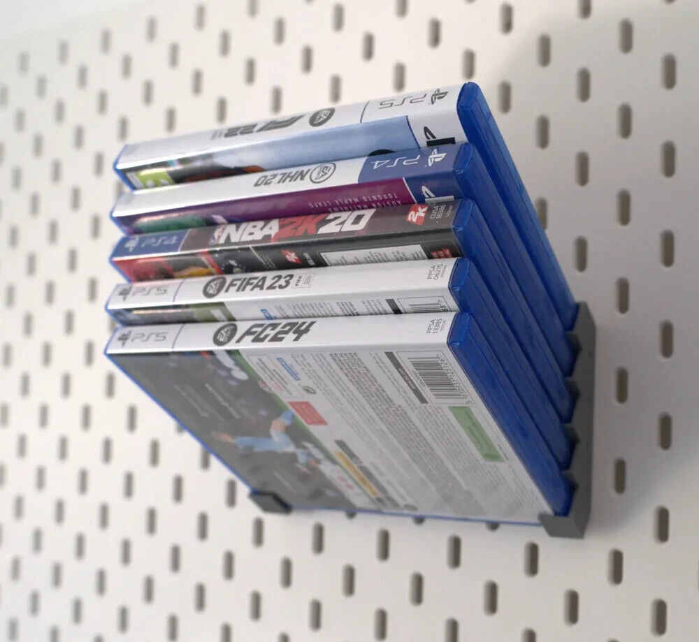 Playstation ps4/5 Game Holder Hooks mount for IKEA SKADIS pegboard