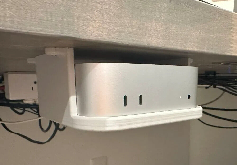 Under-Desk Mount for M4 Mac Mini (November 2024 Release) -  3D Printed