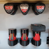 Milwaukee Battery Wall Mount Storage Holder Rack m12 12 18V Tool Dewalt Makita