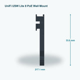 UniFi USW-Lite-8-PoE Switch & Power Brick Wall Mount
