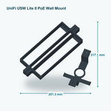 UniFi USW-Lite-8-PoE Switch & Power Brick Wall Mount