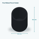 Fine Ribbed Pencil Holder – Modern Desk Organiser