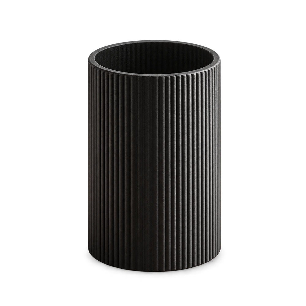 Fine Ribbed Pencil Holder – Modern Desk Organiser